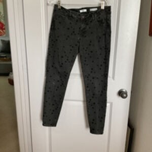 Women's Kensie Jeans Size 10 Gray with Black Stars